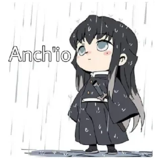 😁 Anch'io Anime, Manga, Lindo, Chibi, Lluvia telegram sticker