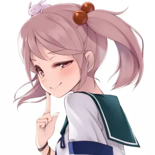 😏 Anime, Mädchen, Cartoon, lächelnd, Porträt whatsapp sticker
