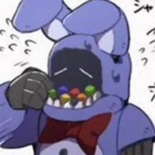 🌟 Bonnie Five Nights at Freddy's Bonnie, Five Nights at Freddy's, lapin, jeu vidéo, animatronique whatsapp sticker