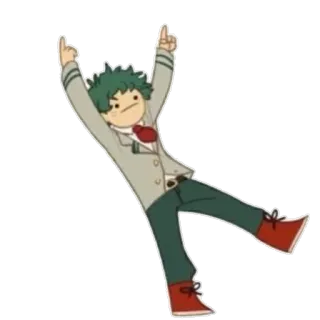 ☝ Izuku Midoriya My Hero Academia Anime, My Hero Academia, Izuku Midoriya, Cartoni animati, Personaggio whatsapp sticker