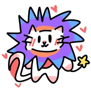 💝 gatto, cartone animato, carino, animale, adesivo, animale domestico telegram sticker