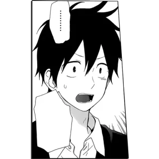 😨 ....... animé, manga, choqué, surpris, expression, dessin animé, personnage, réaction telegram sticker