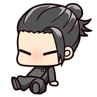 😶 Chibi, Personnage, Mignon, Kawaii, Dessin animé telegram sticker