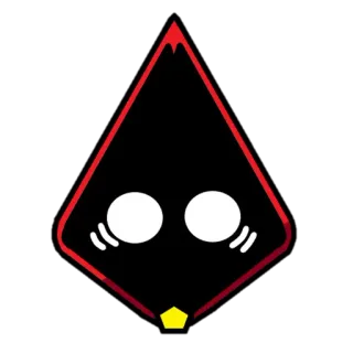 😳 abstrato, gráfico, arte digital, vermelho, preto telegram sticker
