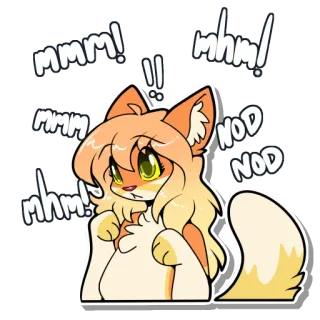 ✔️ mmm! mhm! mmm! mhm! NOD NOD telegram sticker
