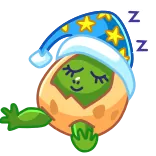 😴 睡眠, 卵, 漫画, 眠り, zzz, 昼寝, リラックス telegram sticker