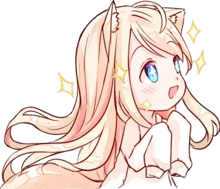 😇 Anime, Kawaii, Paillettes, Mignon, Chibi, Manga whatsapp sticker