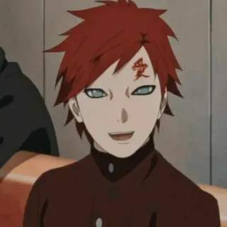 😀 Gaara Naruto 愛 anime, gaara, naruto, shonen, manga, sand, ninja telegram sticker