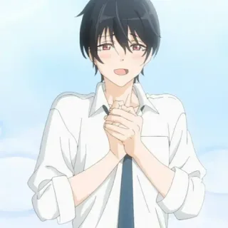 😍 Anime, Personagem, Menino, Bonito, Retrato telegram sticker