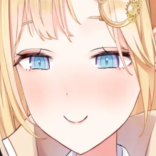 ☺️ Amelia Watson anime, vtuber, character, smiling, smug, hololive whatsapp sticker