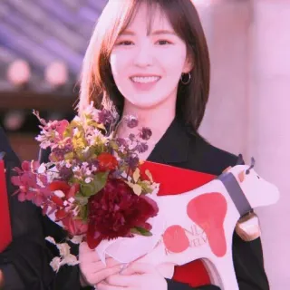 🐚 Wendy Wendy Lovely kpop, wendy, red velvet, fleurs, vache whatsapp sticker