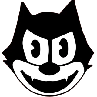 😈 Felix the Cat Мультфильм, Кот, Кот Феликс, Персонаж, Винтаж, Классика, Анимация whatsapp sticker