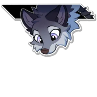 👻 wolf, cartoon, animal, cute telegram sticker