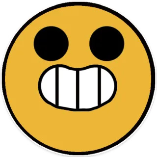 😁 Emoji, Faccia, Giallo, Denti, Icona telegram sticker