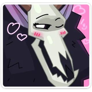 ❤️ череп, мультик, сердечки, демон, монстр, милый telegram sticker