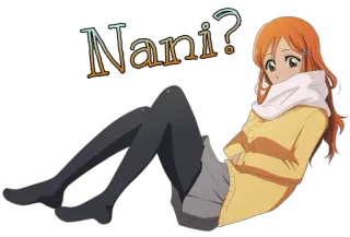 😶 Nani? anime, girl, question, japanese, cute telegram sticker