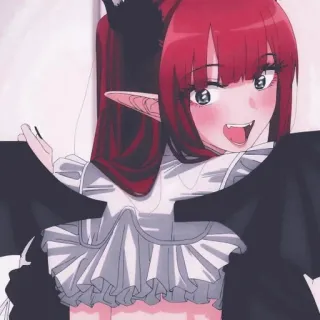 😃 anime, elf, wings, cosplay, girl, cute telegram sticker