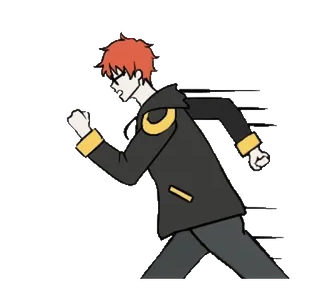 🏃 animé, course, dessin animé, personne whatsapp sticker