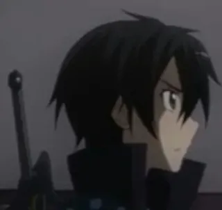 ⚔ Kirito Sword Art Online anime, sword, fighter, character, animation telegram sticker