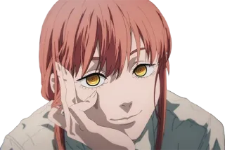 😄 Makima Chainsaw Man anime, manga, character, woman, serious, makima telegram sticker