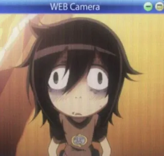 😇 WEB Camera Anime, Webcam, Cartone animato, Meme telegram sticker