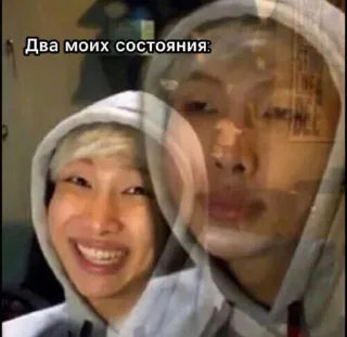 🙃 Два моих состояния: telegram sticker