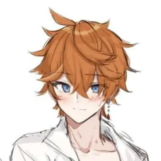 🙂 Tartaglia Genshin Impact Anime, Genshin Impact, Tartaglia, Childe, Personaje, Videojuego whatsapp sticker
