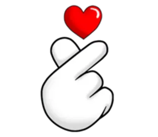 ❤️ cuore, cuore con le dita, amore, gesto telegram sticker