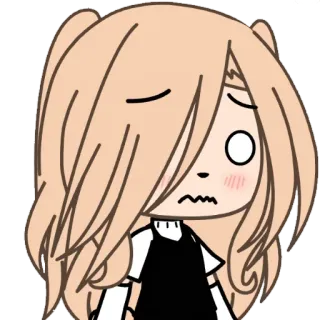 ☹️ Gacha, Avatar, Desenho animado, Personagem, Triste, Garota, Anime telegram sticker