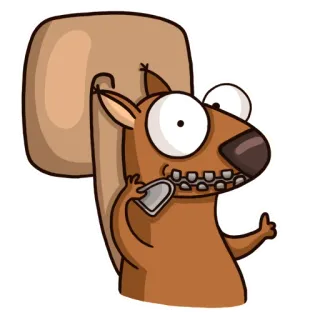🤐 Eichhörnchen, Cartoon, Handy, Tier, Nagetier, Lustig, Figur telegram sticker