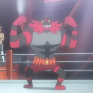 💪 Incineroar Pokemon pokemon, incineroar, anime, monster, fire type, fighting, wrestler telegram sticker