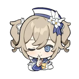 🐚 Barbara Genshin Impact Anime, Niedlich, Idol, Videospiel, Zwinkern telegram sticker