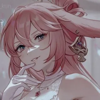🌸 Yae Miko Genshin Impact Anime, Nhân vật, Trò chơi điện tử, Nữ, Yae Miko, Genshin Impact telegram sticker