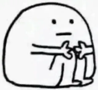 😑 Blob, Traurig, Isoliert, Cartoon, Zeichnung telegram sticker