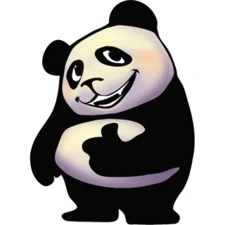 👍 Panda, Dier, Schattig, Beer, Cartoon, Sticker telegram sticker
