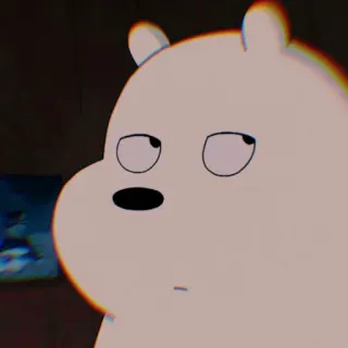 ❄️ Ice Bear We Bare Bears Kartun, Beruang, Beruang kutub, Ekspresi, Lucu, Animasi, Kocak whatsapp sticker