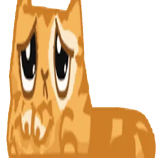😢 Katze, traurig, orange, Cartoon, Tier, Haustier, süß whatsapp sticker