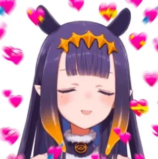 ✨ Ninomae Ina'nis Vtuber, Anime, Fofo, Corações, Ninomae Ina'nis, Fanart telegram sticker