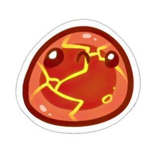 🙁 slime, lava, game, orange, cute telegram sticker