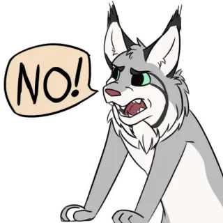 😡 NO! gato, não, animal, adesivo, desenho animado telegram sticker