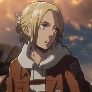 🌟 Annie Leonhart Attack on Titan アニメ, 進撃の巨人, AoT, アニ・レオンハート, 金髪, キャラクター telegram sticker