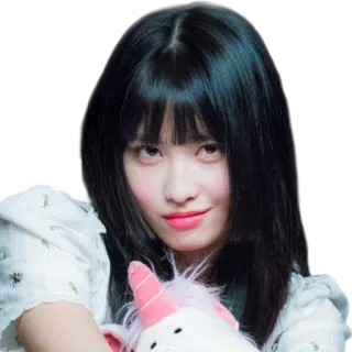 😏 mulher, menina, retrato, coreana, asiática, rosto, sorriso telegram sticker
