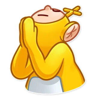 🙏 Laa-Laa Teletubbies televisi, kartun, kuning, Teletubbies, Laa-Laa telegram sticker