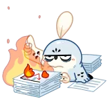 🤩 Kreskówka, Złość, Frustracja, Ogień, Środkowy palec, Obraźliwe telegram sticker