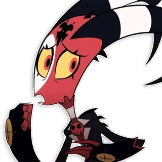 😟 Blitzo Helluva Boss 임프, 헬루바 보스, 애니메이션, 만화, 악마 telegram sticker