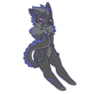 ☺️ Фурри, Волк, Милый, Животное, Мультфильм, Персонаж, Антро whatsapp sticker