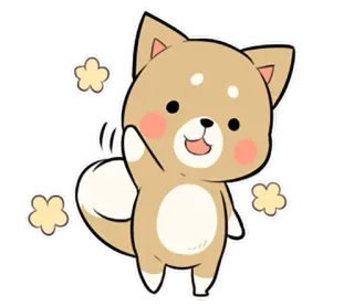 👋 собака, шиба-ину, милый, животное, мультфильм, щенок, питомец telegram sticker