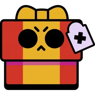 🙁 wütend, Geschenk, Geschenk, Box, Cartoon, Sticker telegram sticker
