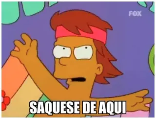 😠 SAQUESE DE AQUI cartoon, angry, expression, simpsons telegram sticker