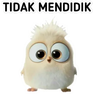 🙃 TIDAK MENDIDIK pájaro, pollito, mono, dibujos animados telegram sticker